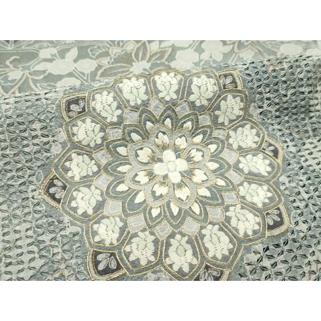 平和屋本店■極上　訪問着　スワトウ刺繍　正倉院更紗花文　暈し染め　金糸　逸品　CZAA1269s5 平和屋本店□極上 訪問着 スワトウ刺繍 正倉院更紗花文 暈し染め 金糸