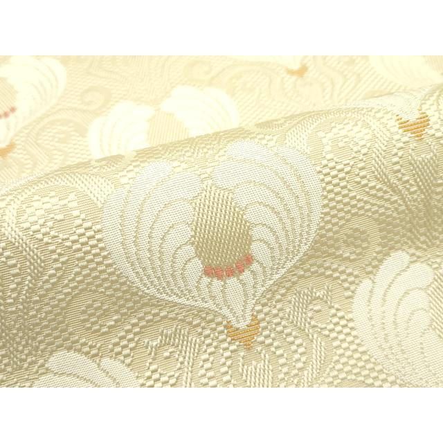 平和屋本店○極上 本場筑前博多織 八寸名古屋帯 舞花文 逸品