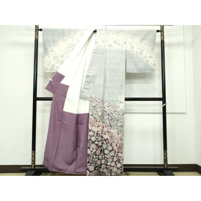 平和屋本店■極上　十七代京屋林蔵　訪問着　本場結城紬地　辻が花　絞り　暈し染め　逸品　未使用　CZAA2001s5 平和屋本店□極上 十七代京屋林蔵 訪問着 本場結城紬地 辻が花 絞り 暈