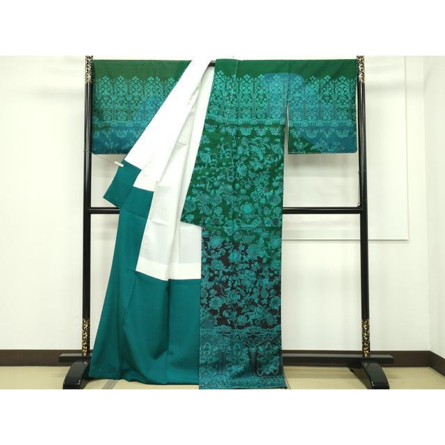 平和屋本店■極上　前田仁仙　仁仙更紗　石川県指定無形文化財　牛首紬　白山工房　手織り　訪問着　証紙付き　逸品　未使用　CZAA2017s5 平和屋本店□極上 前田仁仙 仁仙更紗 石川県指定無形文化