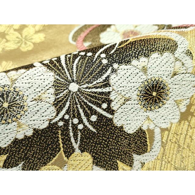 平和屋本店■極上　振袖・袋帯セット　総絞り　駒刺繍　束ね熨斗牡丹文　黒地　逸品　CZAA2181s5 平和屋本店□極上 振袖・袋帯セット 総絞り 駒刺繍 束ね熨斗牡丹文