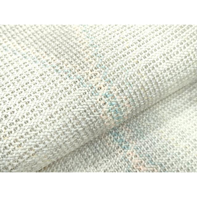 平和屋本店■極上　夏物　八寸名古屋帯　羅　菱　銀糸　ゑり善扱い　たとう紙付き　逸品　CZAA2624s5_5