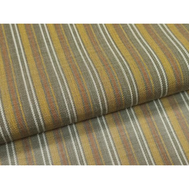 平和屋本店□希少 夏物 本場黄八丈 夏黄八 紗紬 縞 逸品 CZAA2653s5
