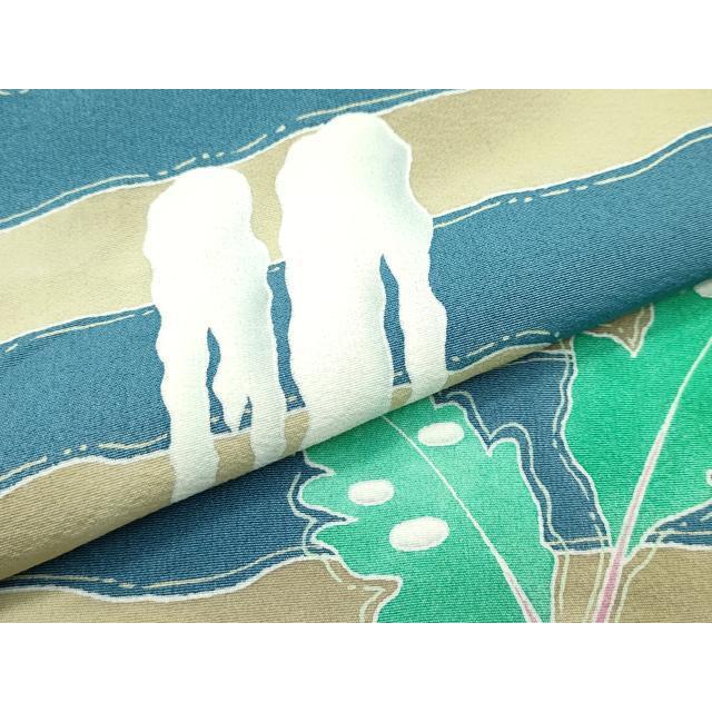 平和屋本店■極上　本加賀友禅作家　由水煌人　訪問着　エ霞草花文　御召茶色地　高島屋扱い　逸品　CZAA2657s5
