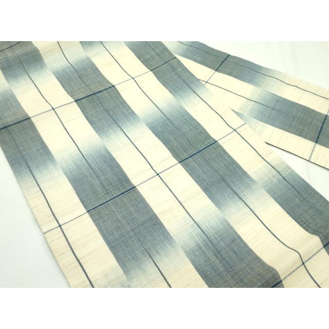 平和屋本店□極上 夏物 沖縄県無形文化財指定 本場八重山上布 全通柄