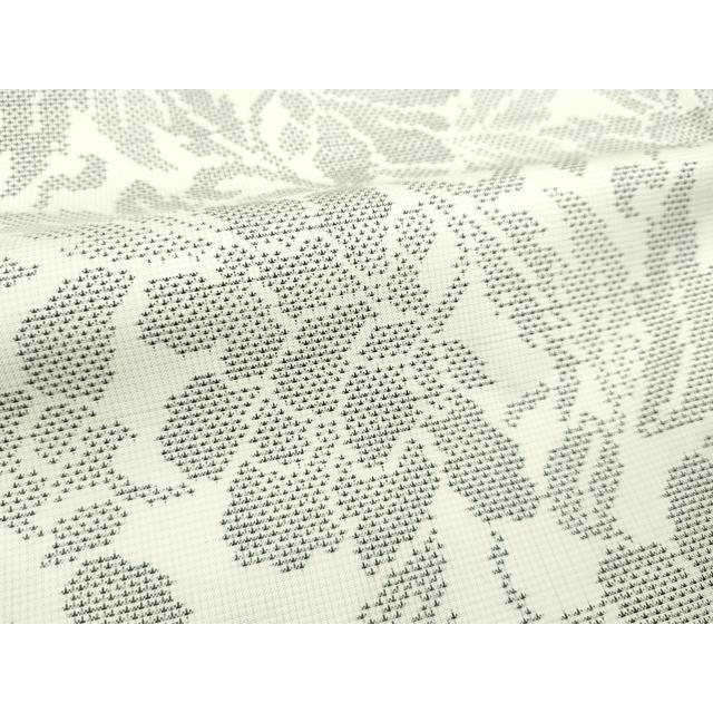 平和屋本店□極上 本場大島紬 白大島 9マルキ 更紗花文 逸品 未