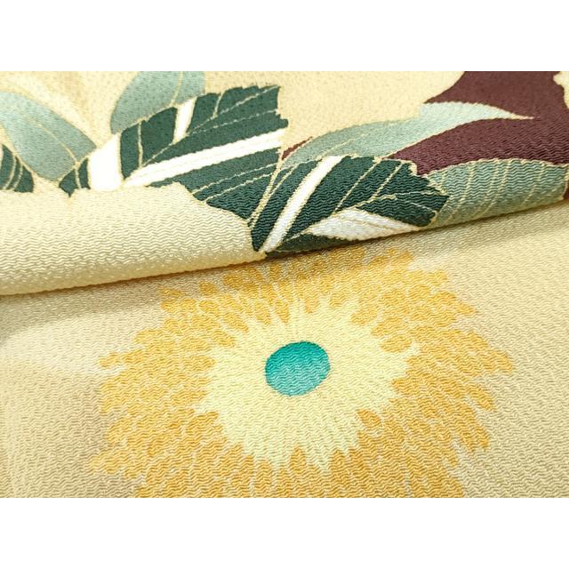 平和屋着物■極上　小紋　花尽くし　鬼しぼ縮緬　逸品　未使用　CZAA2944s5 平和屋着物□極上 小紋 花尽くし 鬼しぼ縮緬 逸品 未使用 CZAA2944s5