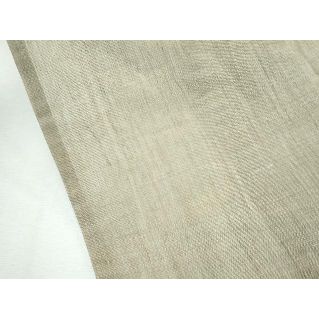 平和屋着物■極上　夏物　本場小千谷ちぢみ　色無地　利休茶色　証紙付き　逸品　CZAA3138s5 平和屋着物□極上 夏物 本場小千谷ちぢみ 色無地 利休茶色 証紙付き