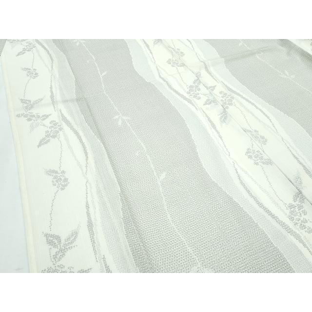 平和屋着物■極上　夏物　本場真綿絢結城紬　夏結城　100亀甲　葡萄草木文　砥粉色地　証紙付き　逸品　未使用　CZAA3149s5_3