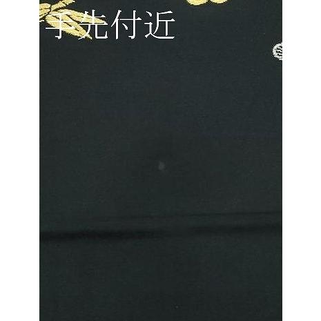 平和屋本店□極上 三代目 龍村光峯 六通柄 本袋帯 唐織 鎧文錦 黒地 金