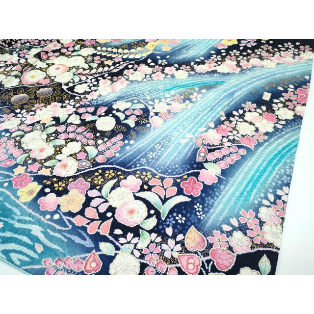 平和屋本店□極上 越後十日町の一流染匠 桐屋・翠山工房 振袖 辻が花