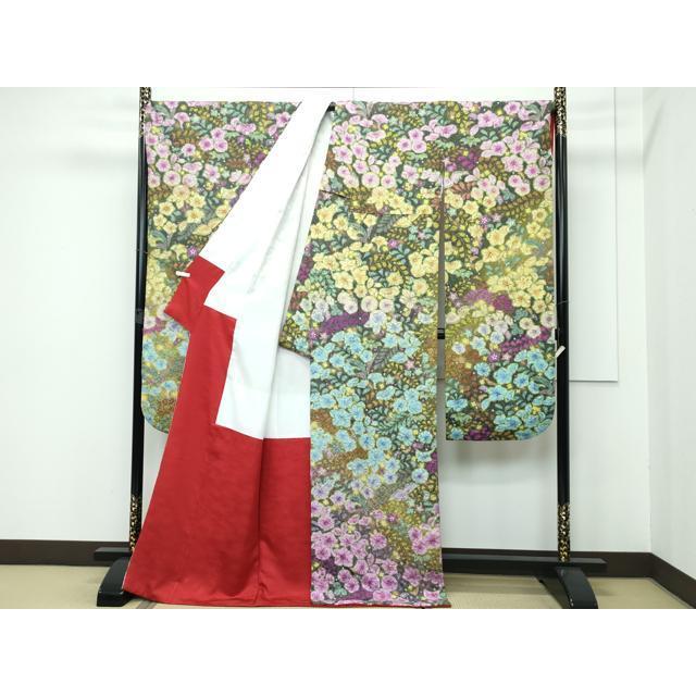 平和屋本店■極上　振袖　辻が花　絞り　暈し染め　銀通し地　逸品　CZAA3403s5