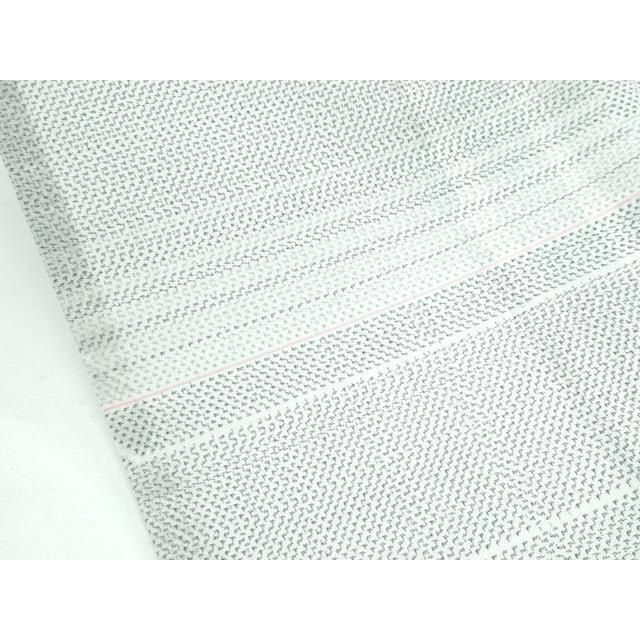 平和屋着物□極上 夏物 本場大島紬 夏大島 白大島 幾何学文様 逸品