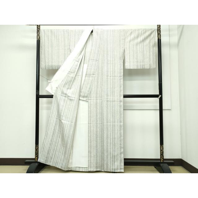 平和屋着物▽石川県指定無形文化財　牛首紬　白山工房　手織り　訪問着　単衣　風景文　正絹　逸品　AABD6476jh 平和屋本店○極上 石川県指定無形文化財 牛首紬 白山工房 手織り 訪問