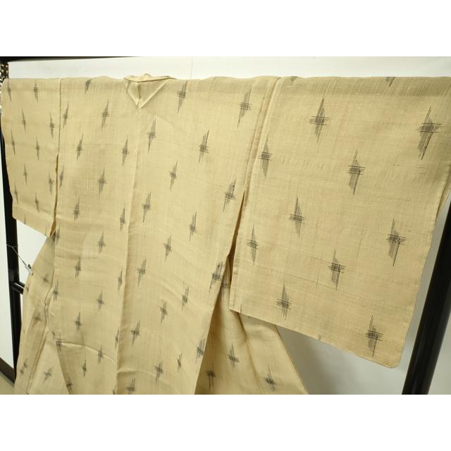 平和屋着物□極上 夏物 絹芭蕉 絣文様 桑染色地 逸品 未使用