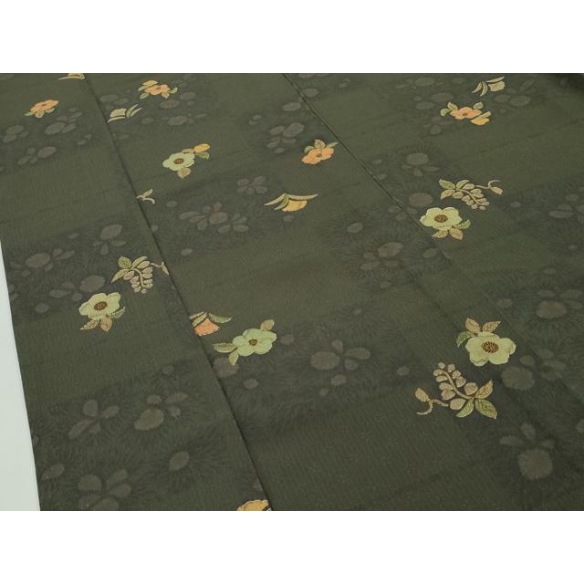 平和屋着物▽極上　洗える最高級着物　＜英＞はなぶさ謹製　小紋　単衣　草花文　逸品　CZAA4410s6 平和屋着物▽極上 洗える最高級着物 ＜英＞はなぶさ謹製 小紋 単衣