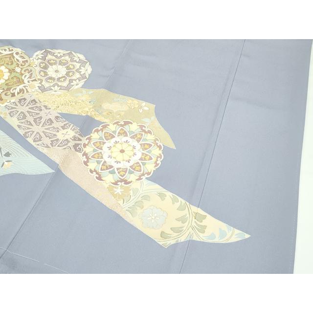 平和屋本店●極上　訪問着　刺繍　御所車吉祥花文　烏羽色地　金糸　逸品　DZAA3868kh5 平和屋ヤフーショッピング店 - 訪問着・付下げ｜Yahoo!ショッピング