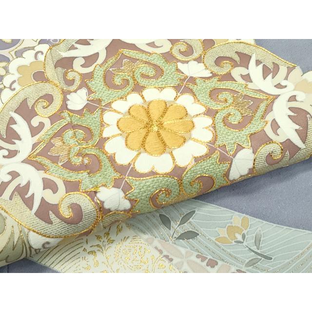 平和屋着物●豪華色留袖　友禅　駒刺繍　渡り橋松竹梅風景文　金彩　正絹　逸品　AABG7841cs 平和屋着物□豪華色留袖 作家物 駒刺繍 立波松竹梅文 暈し