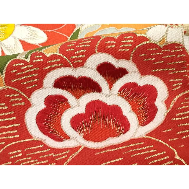 平和屋着物●アンティーク　大正ロマン　九寸名古屋帯　駒刺繍　総刺繍　梅　菊　正絹　逸品　DABD2202du 楽天市場】 アンティーク : 平和屋