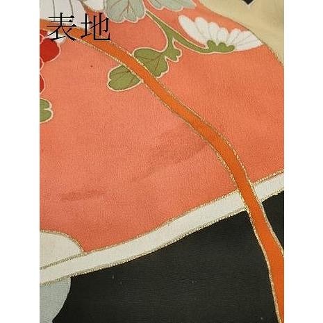 平和屋着物○極上 アンティーク 大正ロマン 振袖 駒刺繍 松竹梅檜扇花