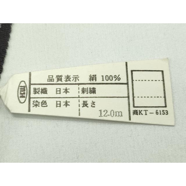 レディースファッション 平和屋本店●極上 人間国宝 初代 六谷梅軒(六谷紀久男) 錐彫り 重要無形文化財 伊勢型紙 江戸小紋 菊 黒地 反端付 逸品 未使用 CZAA4667s6