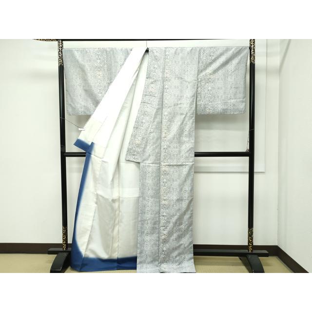 平和屋着物▽都喜ヱ門　本場大島紬　単衣　白大島　9マルキ　伊万里の詩　藤絹織物謹製　証紙付き　正絹　逸品　未使用　AABI6146cs 平和屋着物▽都喜ヱ門 本場大島紬 単衣 白大島 9マルキ 伊万里の詩 藤