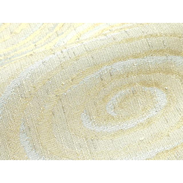 平和屋着物○極上 西陣 勝山織物 六通柄袋帯 紬地 渦巻 金銀糸 逸品