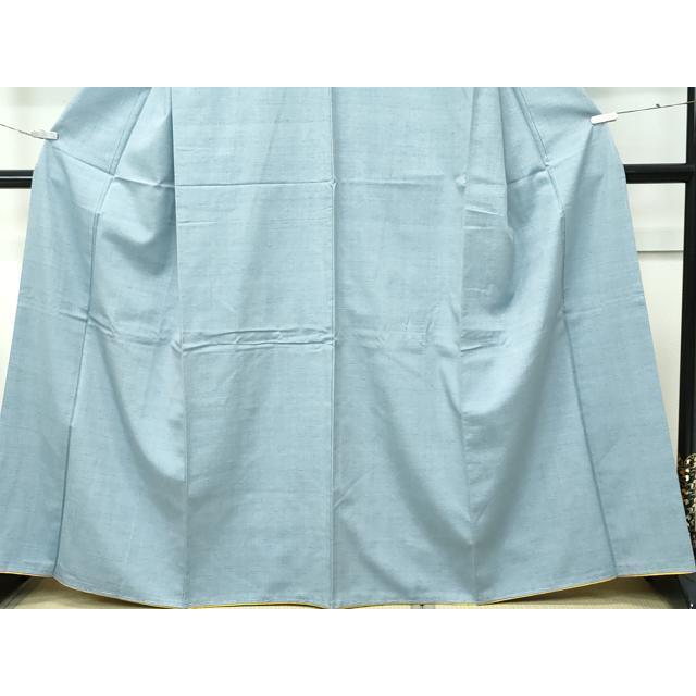 平和屋着物●極上　結城紬　奥順　はたおり娘　色無地　湊鼠色　証紙付き　逸品　未使用　CZAA5235s6_4