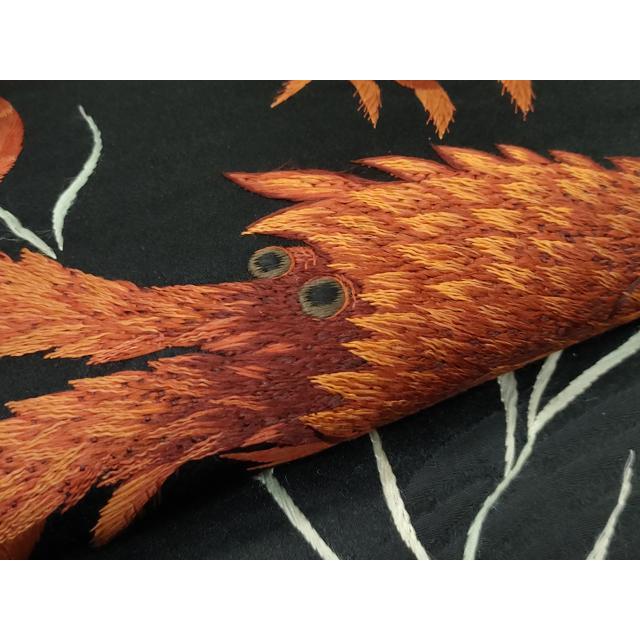 平和屋着物○極上 アンティーク 大正ロマン 丸帯 引き抜き帯 総手刺繍 