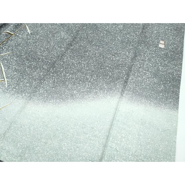 平和屋着物●極上 石川県指定無形文化財 牛首紬 白山工房 手織 現代の名工 京友禅 村田道宣 訪問着 雪持ち枝葉文 たたき染 逸品 CZAA5549s6