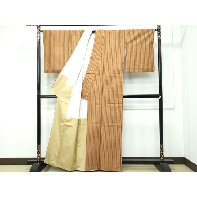 平和屋本店●極上　国指定重要無形文化財　本場久米島紬　伊敷サダ子作　手織　間道　証紙付き　逸品　CZAA5569s6_2
