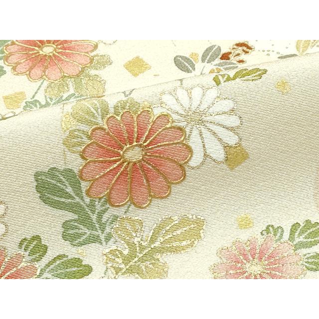 平和屋着物●極上　訪問着　道長草花文　暈し染め　金彩　榛色地　逸品　CZAA5612s6