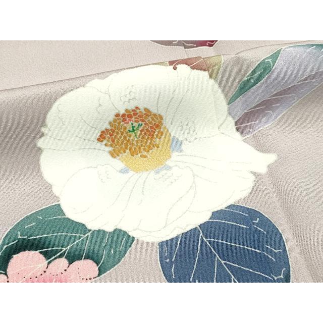 平和屋本店●極上　本加賀友禅作家　中町博志　訪問着　椿　アッシュローズ色地　逸品　未使用　CZAA5621s6_4