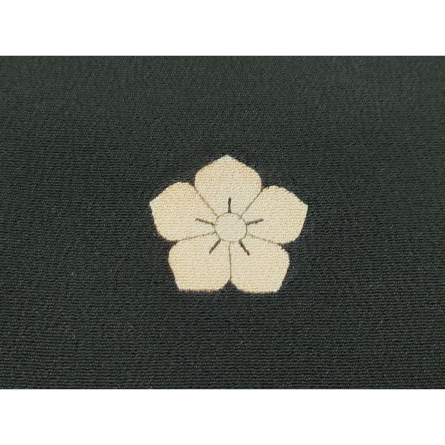 平和屋本店●極上　アンティーク　大正ロマン　振袖　駒刺繍　飛鶴草花文　黒地　金彩　逸品　CZAA5644s6_8