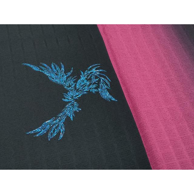 平和屋本店●極上　前田仁仙　仁仙更紗　訪問着　駒刺繍　BiueSaphire　暈し染め　黒地　健勝苑扱い　反端付き　逸品　未使用　CZAA5646s6_2