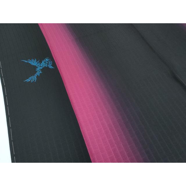 平和屋本店●極上　前田仁仙　仁仙更紗　訪問着　駒刺繍　BiueSaphire　暈し染め　黒地　健勝苑扱い　反端付き　逸品　未使用　CZAA5646s6_3