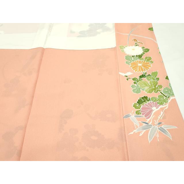 千總 染め分け 四季の花金駒刺繍 振袖 フルセット 平和屋本店○極上 創業460年・千總 振袖 駒刺繍 籬草花文 金彩 深支子
