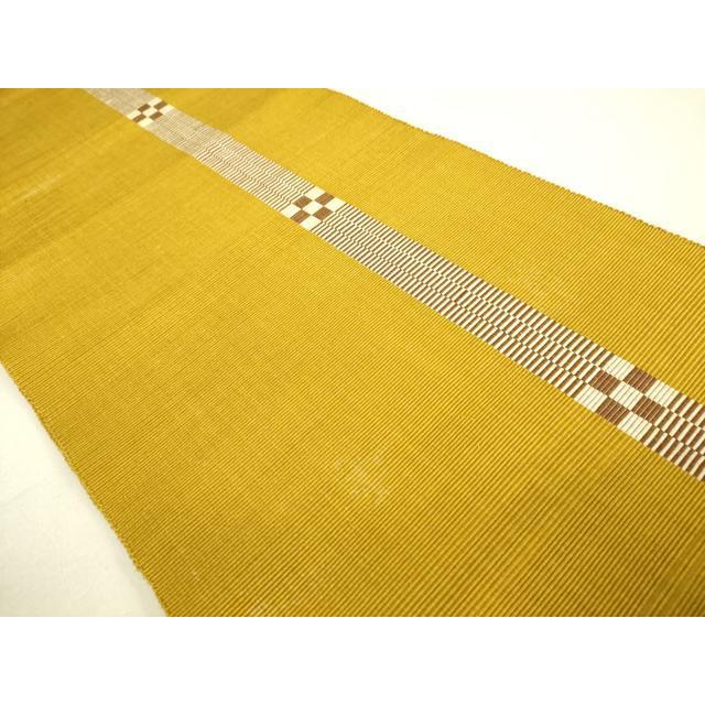 平和屋着物○本場黄八丈 紬 八寸名古屋帯 間道 正絹 逸品 DAAN1143az