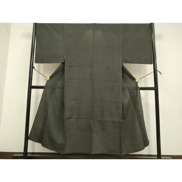 平和屋着物○男性 お召 アンサンブル 亀甲柄 キングサイズ 正絹 逸品