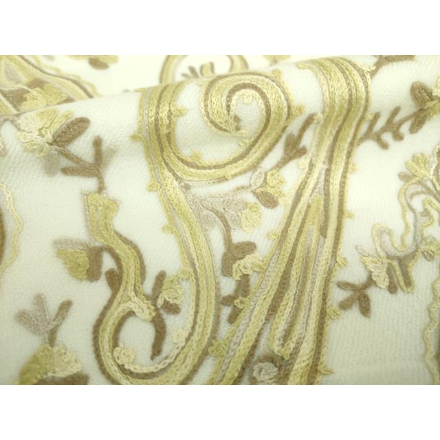 平和屋着物▽太鼓柄袋帯 総刺繍 花唐草舞蝶文 金銀糸 平和屋着物●袋帯　総刺繍　ペイズリー花文　逸品　DAAQ3035ps