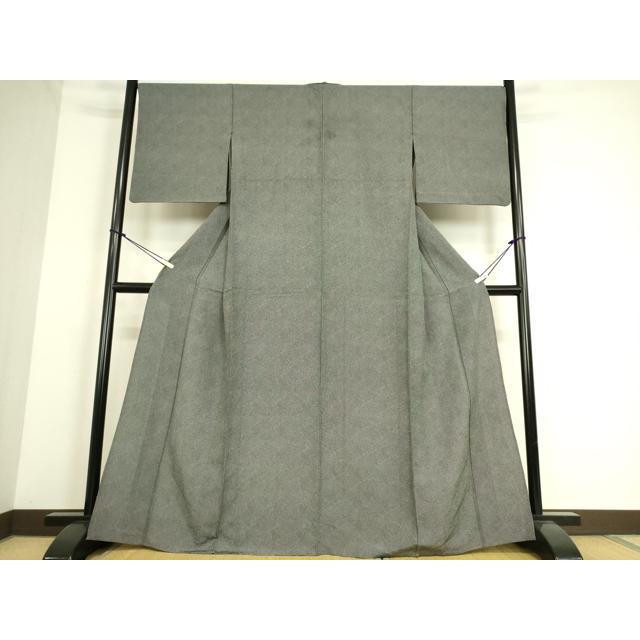 平和屋着物▽江戸小紋 単衣 鮫小紋柄 黒地 正絹 逸品 DAAS0284az
