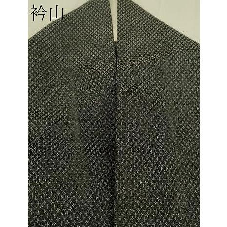 平和屋着物▽上質なお召 単衣 絣文 黒地 正絹 逸品 DAAS0756az