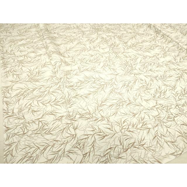 平和屋着物▽上質なお召 単衣 草葉文 ますいわ屋扱い 正絹 逸品