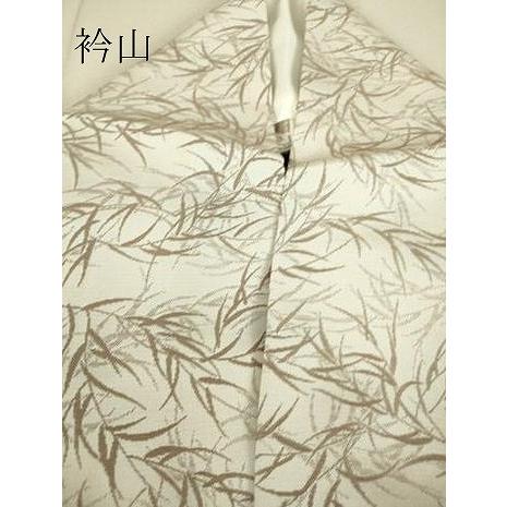平和屋着物▽上質なお召　単衣　草葉文　ますいわ屋扱い　正絹　逸品　DAAS0762az 平和屋着物▽上質なお召 単衣 草葉文 ますいわ屋扱い 正絹 逸品