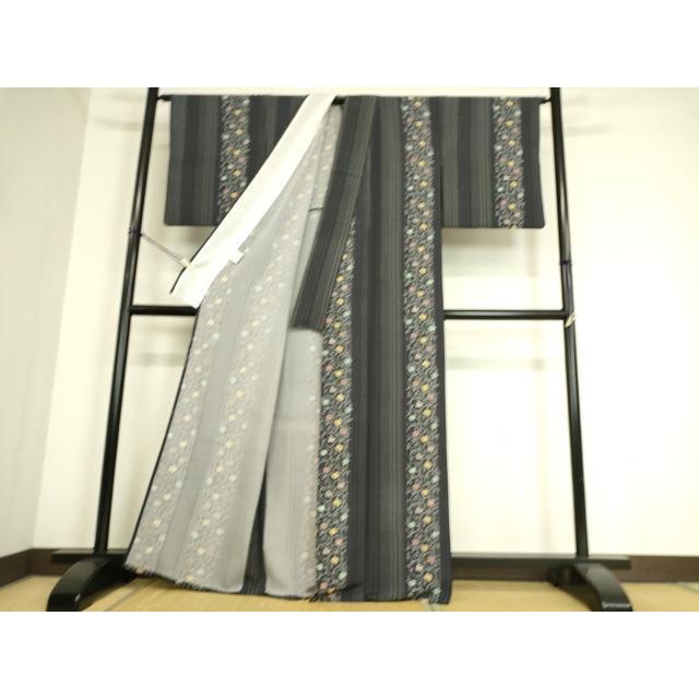 平和屋着物▽小紋　単衣　花唐草文　さんび謹製　洗える着物　DAAS0991az 平和屋着物▽小紋 単衣 花唐草文 さんび謹製 洗える着物 DAAS0991az