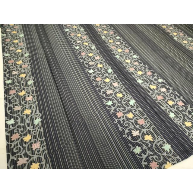 平和屋着物▽小紋　単衣　花唐草文　さんび謹製　洗える着物　DAAS0991az 平和屋着物▽小紋 単衣 花唐草文 さんび謹製 洗える着物 DAAS0991az