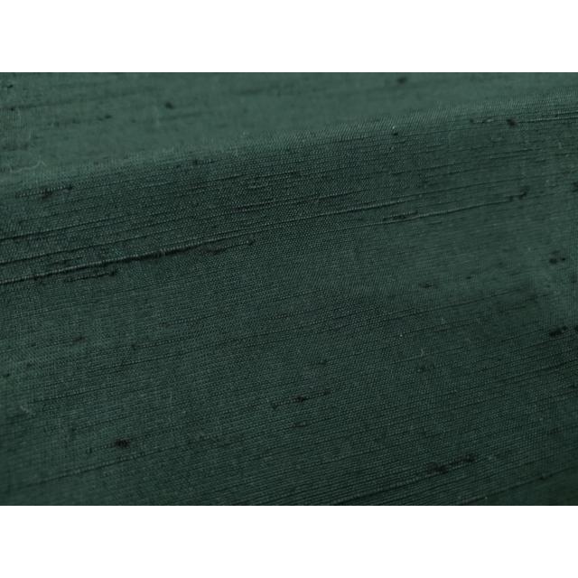 平和屋着物○男性 紬 アンサンブル 長羽織 色無地 深緑色 正絹 逸品  