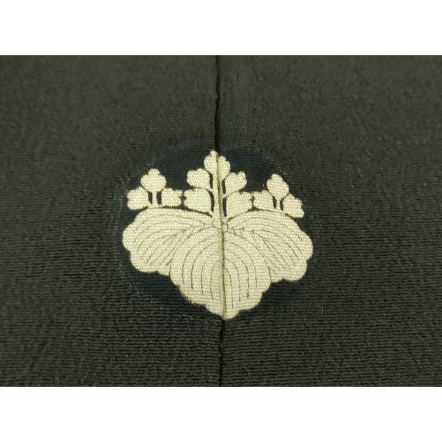 平和屋着物○アンティーク 大正ロマン 黒留袖 駒刺繍 吉祥花車文 金彩