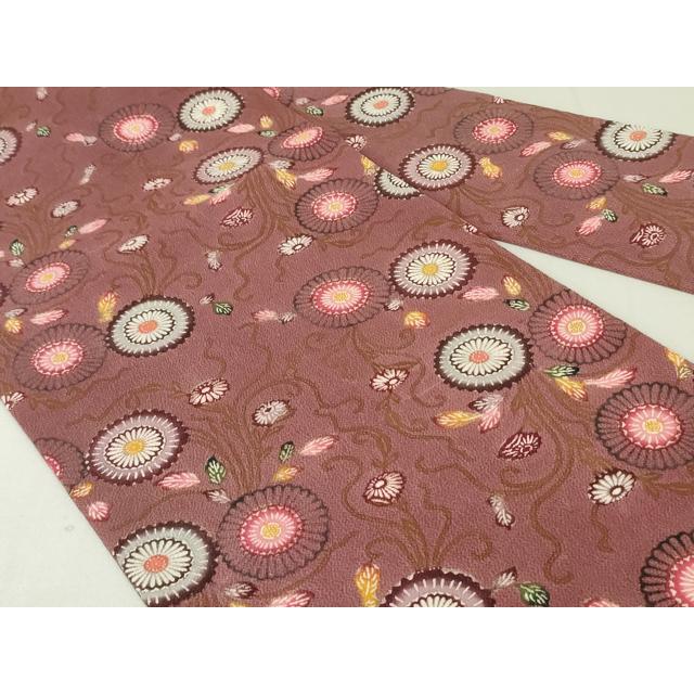 平和屋着物○九寸名古屋帯 本場琉球紅型 菊唐草文 鬼しぼ縮緬 正絹