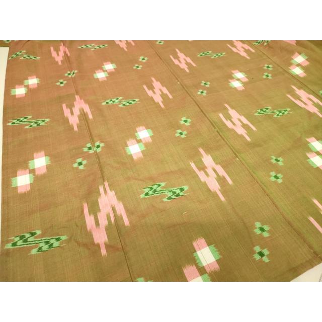 平和屋着物▽上質な紬 単衣 琉球絣文様 正絹 逸品 DAAT9143az